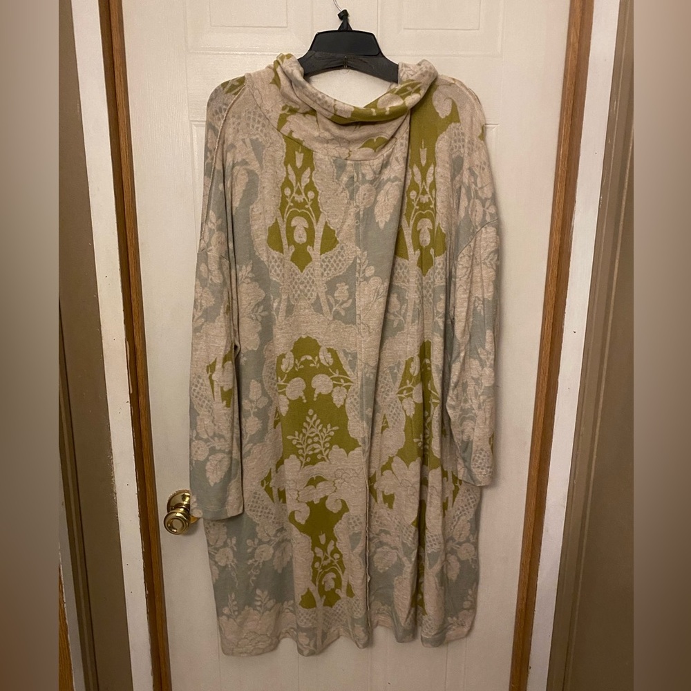 Anthropologie Saturday Sunday Green Floral Sweater Dress - Picture 5 of 9